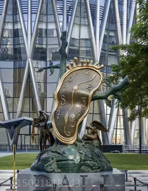 绍兴城市主题 小脚丫铜时钟雕塑 铸铜系列图例