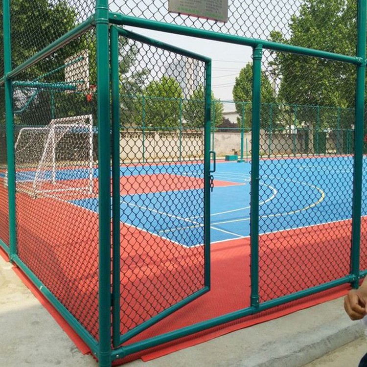 浙江体育围网 篮球场防护网 扁铁式围网生产工厂