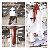 安阳工厂定制火箭雕塑 彩绘模型雕塑 科技展览道具制作